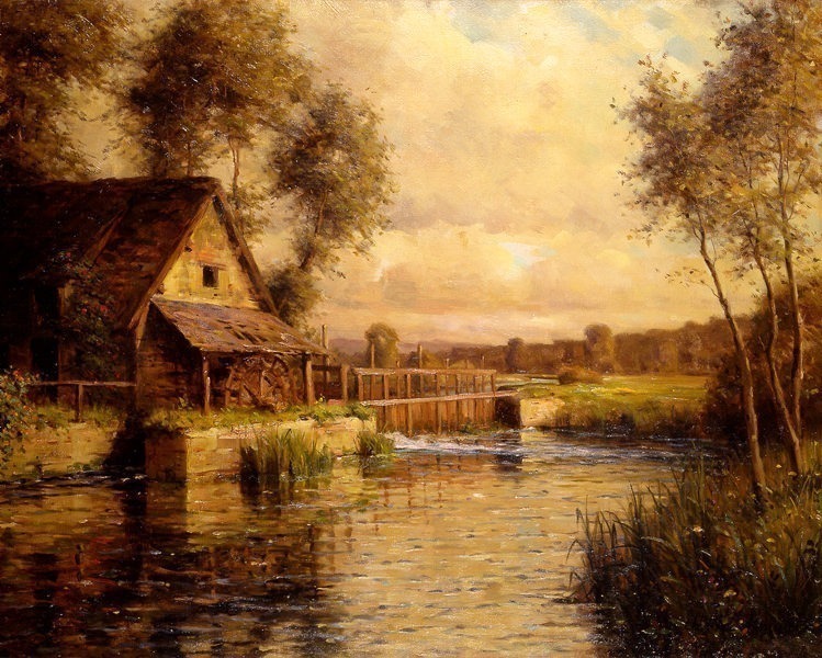 Old mill in normandy. Louis Aston Knight
