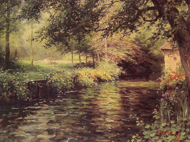 A Sunny Morning at Beaumont Le Roger. Louis Aston Knight