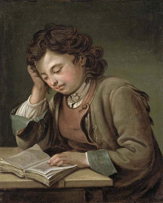 A Boy Reading. Per Krafft the Elder