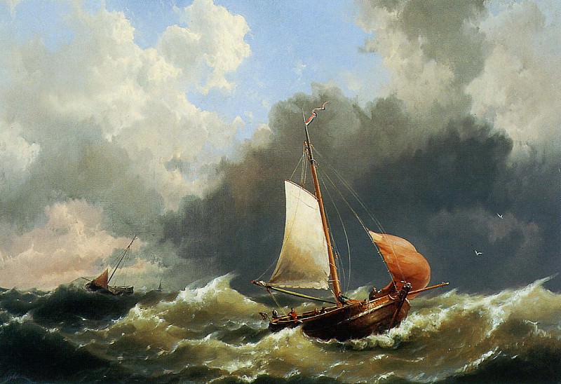 Choppy sea. Hermanus Koekkoek