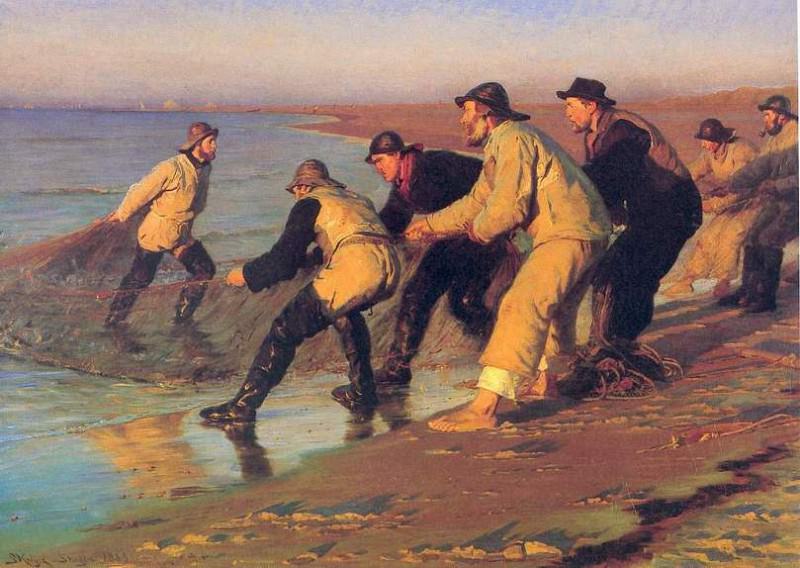 Pescadores en la playa 1883. Peder Severin Kroyer
