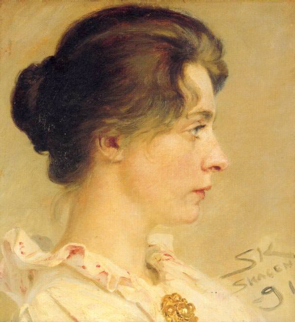 Marie de perfil 1891. Peder Severin Kroyer