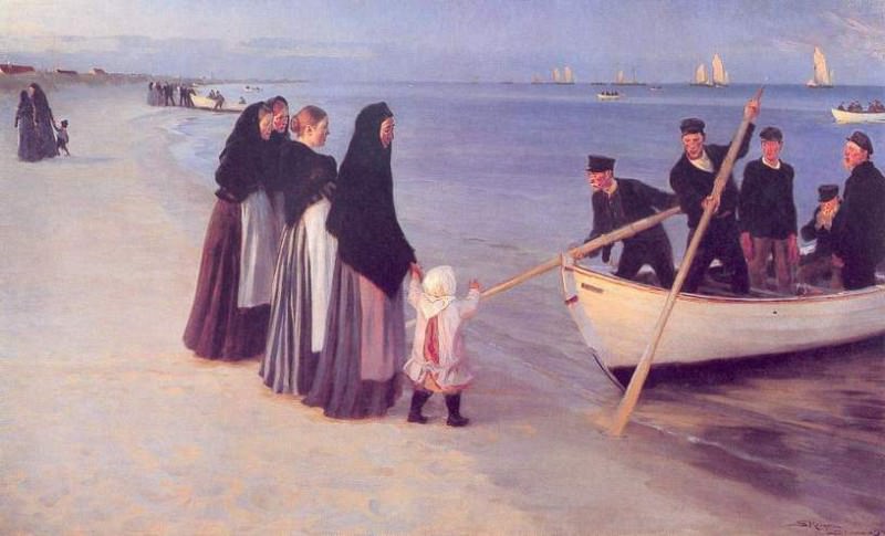 Pescadores en Skagen 1894. Peder Severin Kroyer