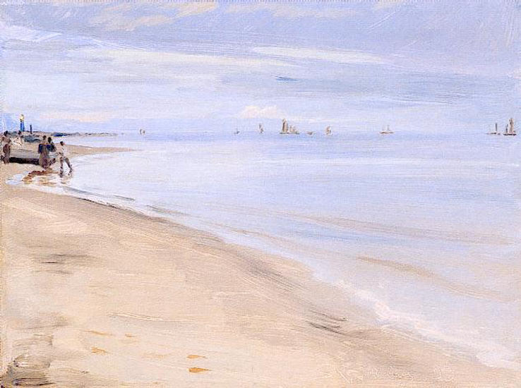 Пляж в Скагене (Дания), 1889. Педер Северин Крёйер