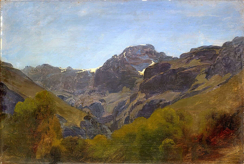 Горный пейзаж Гларуса с «Рючигратом» и «Бёс Фуленом». Рудольф Коллер