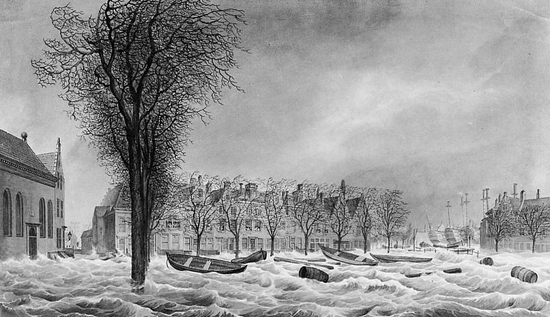 Наводнение 1808 глда во Флиссингене. Йоханнес Херманус Куккук