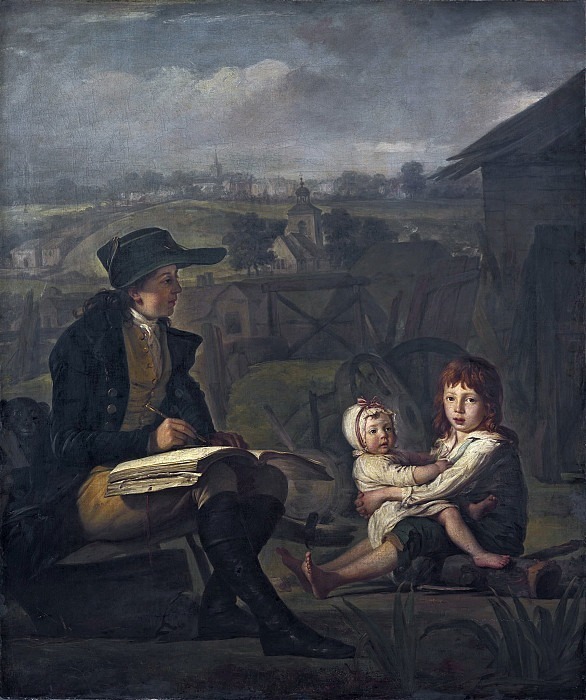 Werther painting children. Мартин-Фердинанд Квадаль