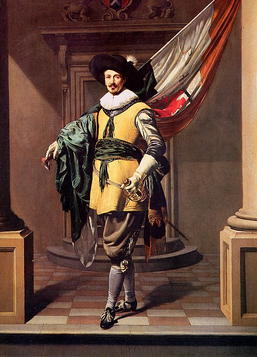 Loef Vredericx as ensign. Thomas De Keyser