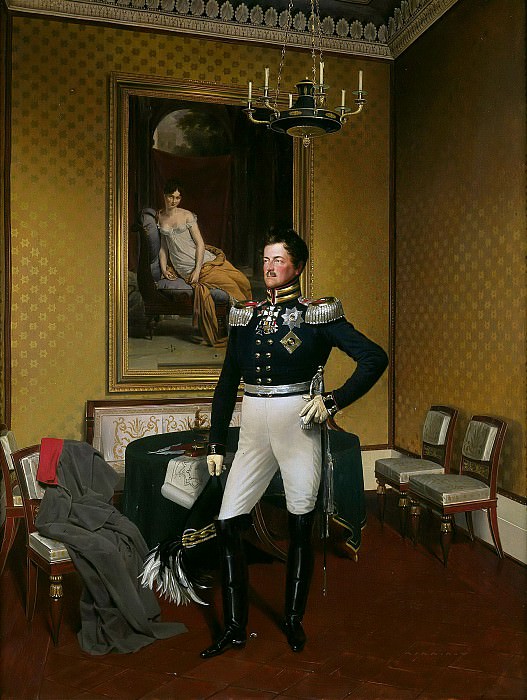 Принц Август Прусский в военной форме. Франц Крюгер