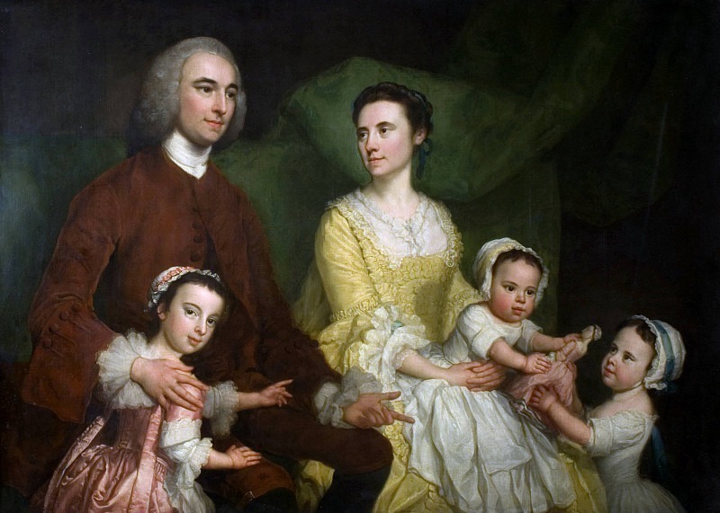 Dr Samuel Wathen With His Wife And Children. George Knapton