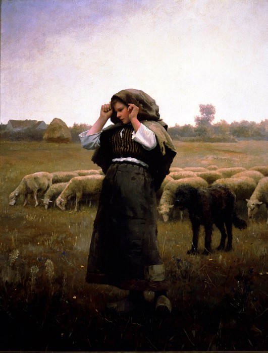 Shepardess and her Flock. Daniel Ridgway Knight