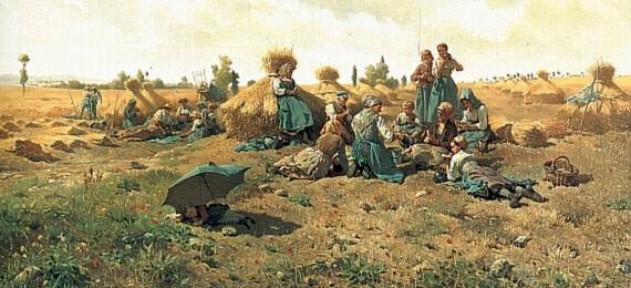 Peasants Lunching in a Field. Daniel Ridgway Knight