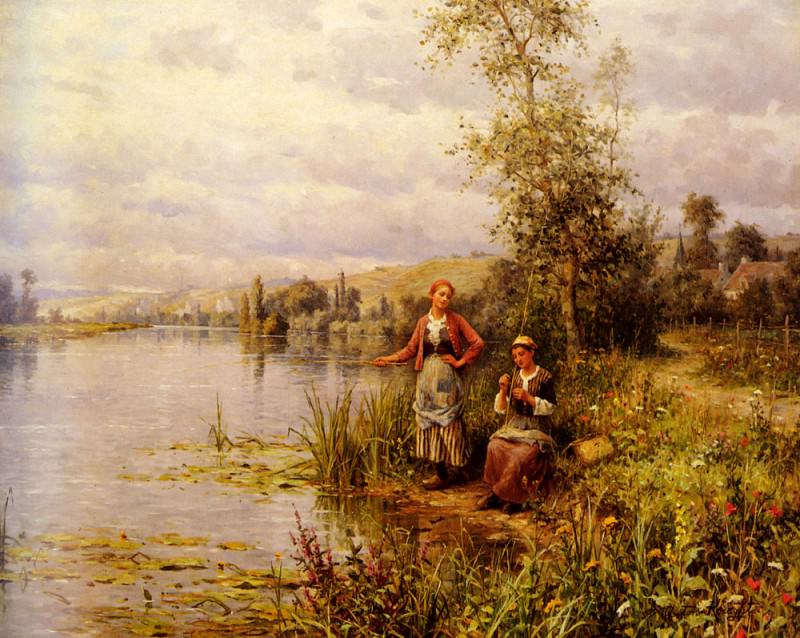 Knight Louis Aston Country Women After Fishing On A Summer Afternoon. Daniel Ridgway Knight