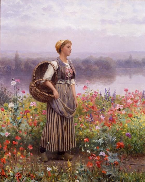The flower girl. Daniel Ridgway Knight
