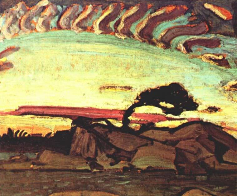 evening silhouette 1926. Arthur Lismer