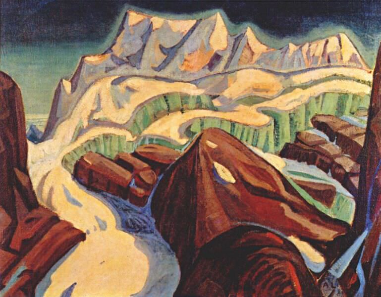 Ледник над озером моренного происхождения, 1928. Артур Лизмер