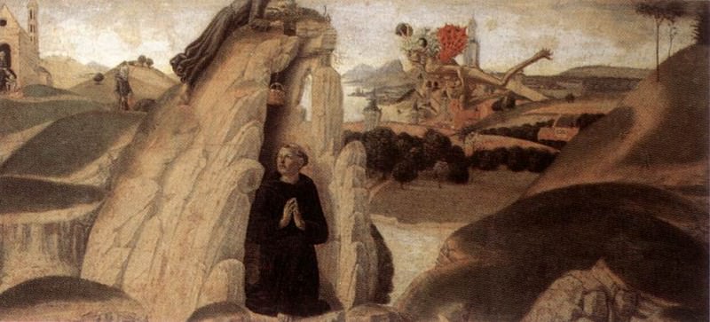 NEROCCIO DE LANDI Three Episodes From The Life Of St Benedict 1. Neroccio di Bartolomeo De Landi