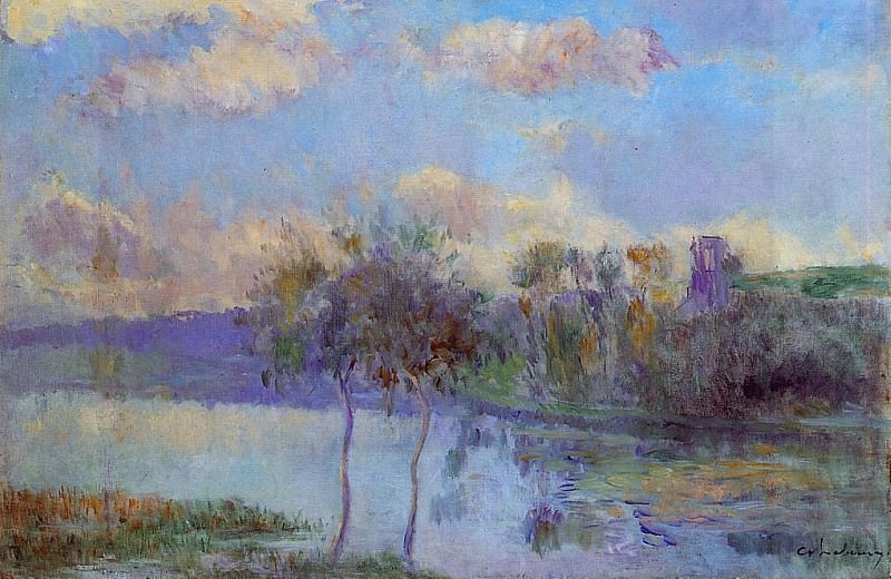 The Pond at Chalou Moulineux near Etampes. Albert-Charles Lebourg