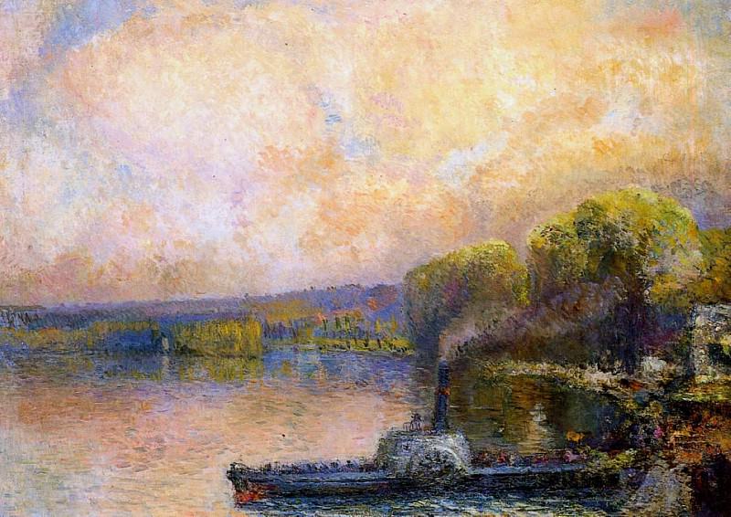 Ferry on the Bouille. Albert-Charles Lebourg