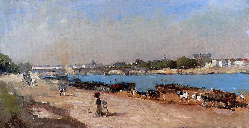 The Banks of the Seine at Bercy. Albert-Charles Lebourg