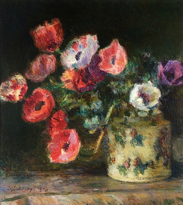 Bouquet of Anemones 1906. Albert-Charles Lebourg