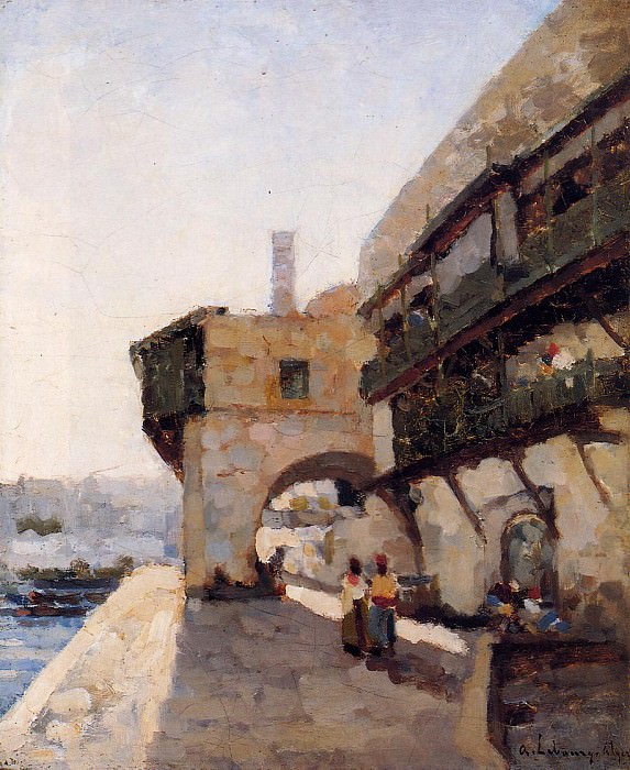 The Quay de lAmiraute in Algiers. Albert-Charles Lebourg