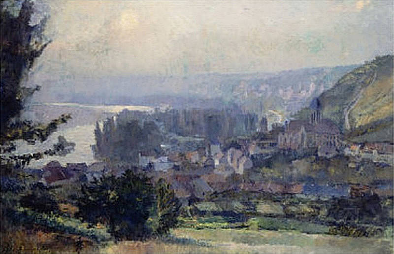 View of Vetheuil Vue de Vetheuil 1897. Albert-Charles Lebourg