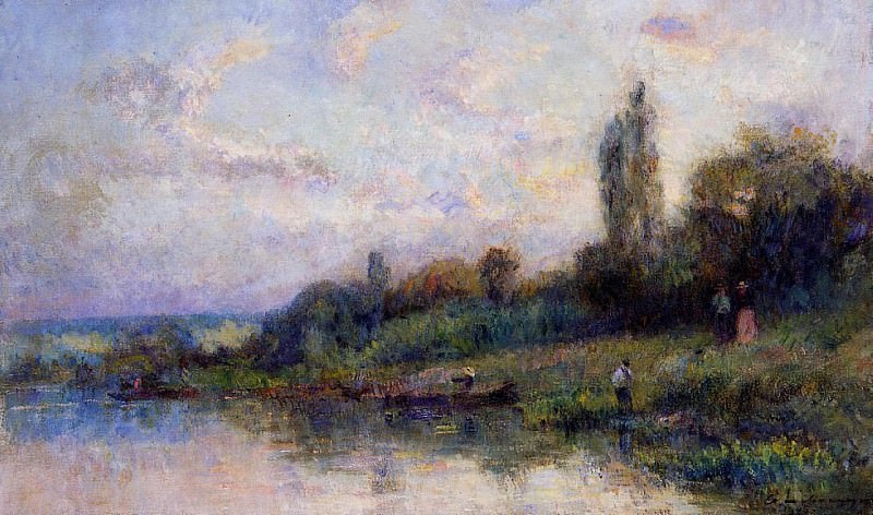 The Banks of the Seine. Albert-Charles Lebourg