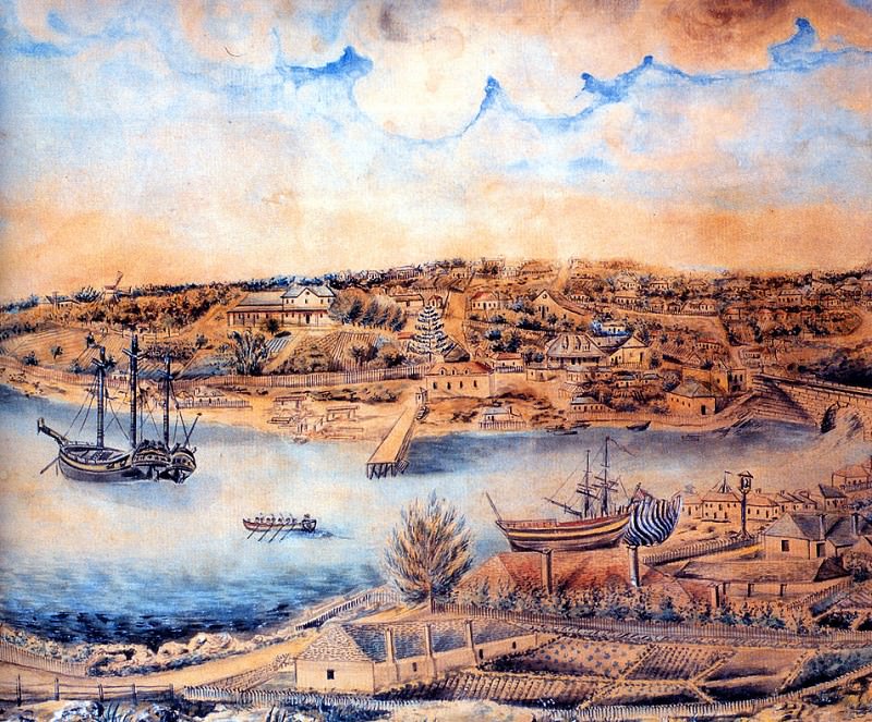 MPA John Lancashire View of Sidney, Port Jackson, 1803 sqs. Ланкашир Джон