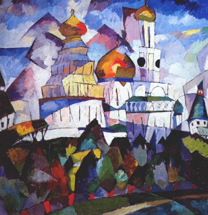 churches, new jerusalem 1917. Aristarkh Lentulov