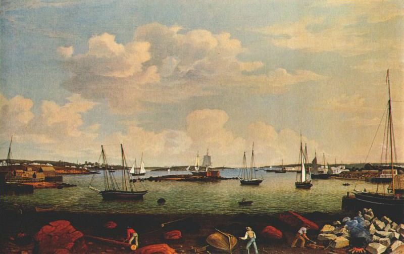 lane gloucester harbor 1847. Fitz Hugh Lane