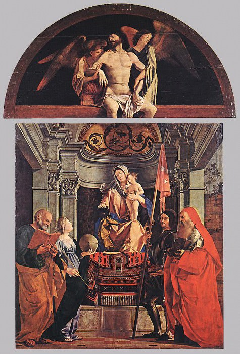 Madonna and Child with Sts Peter Christine Liberale and Jerome. Lorenzo Lotto