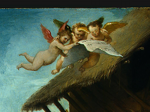 THE NATIVITY, 1523, DETALJ. Lorenzo Lotto
