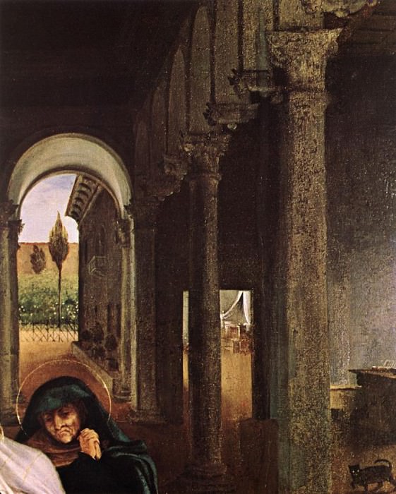 Христос, покидающий свою мать, фрагмент, 1521. Лоренцо Лотто