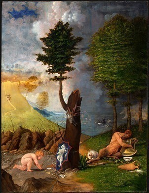АЛЛЕГОРИЯ ДОБРОДЕТЕЛИ И ПОРОКА, 1505. Лоренцо Лотто
