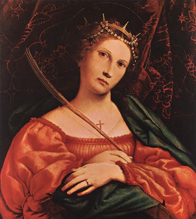 St Catherine of Alexandria 1522. Lorenzo Lotto