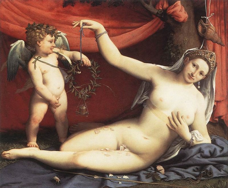 Venus and Cupid 1540. Lorenzo Lotto