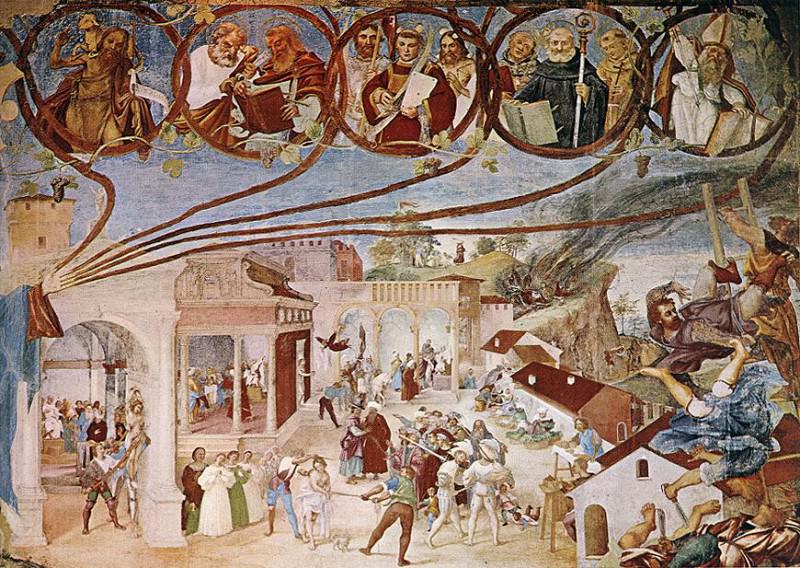Сцены из жизни Св. Варвары, 1524. Лоренцо Лотто