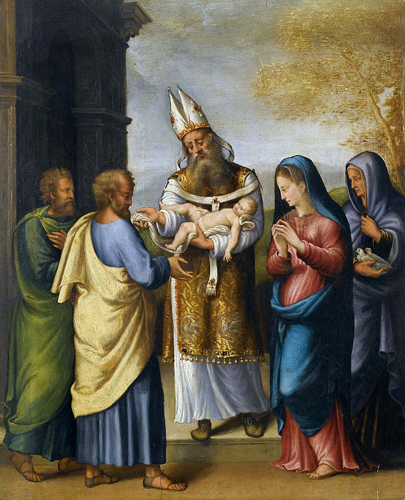 The Presentation In The Temple. Luca Longhi