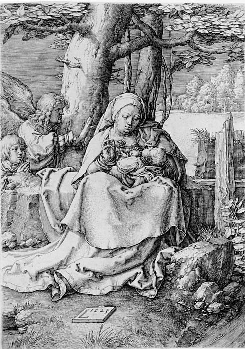 Мадонна с младенцем в ландшафте, Лукас ван Лейден