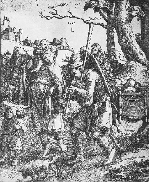 Wandering beggars, Lucas Van Leyden