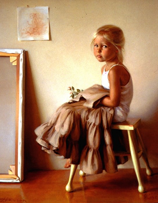 2000 Portrait Of The Artist daughter, Sophia Rose 36by44in. Jeffrey T Larson
