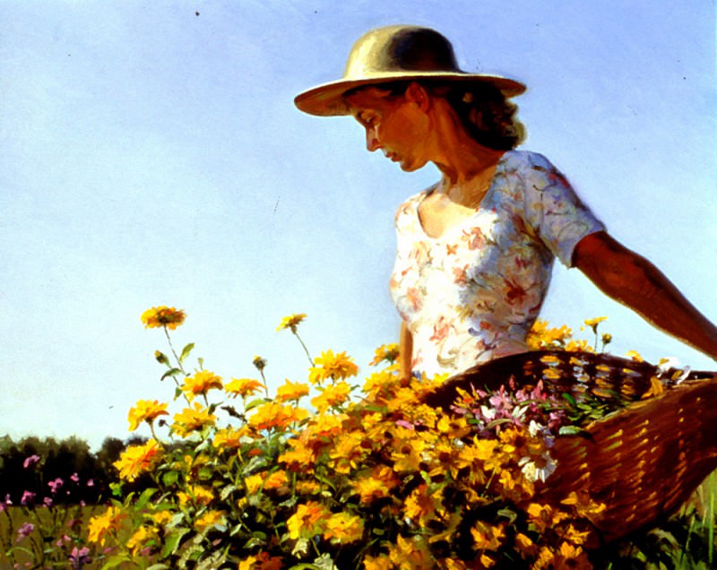 Женщина в саду, 2000. Джеффри Т Ларсон
