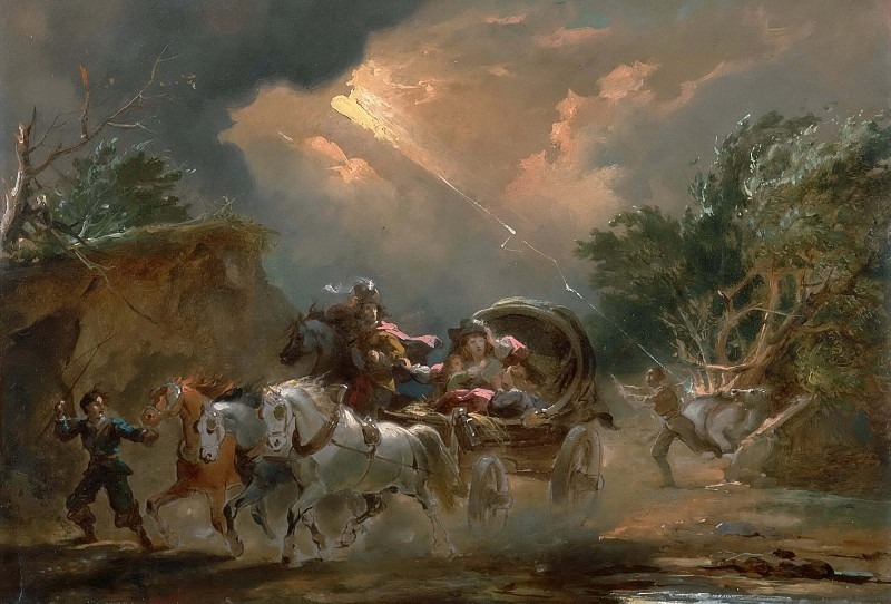 Coach in a Thunderstorm. Philip James de Loutherbourg