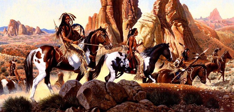 Aaw096 Richard Luce Comanche War Party sqs. Ричард Люси