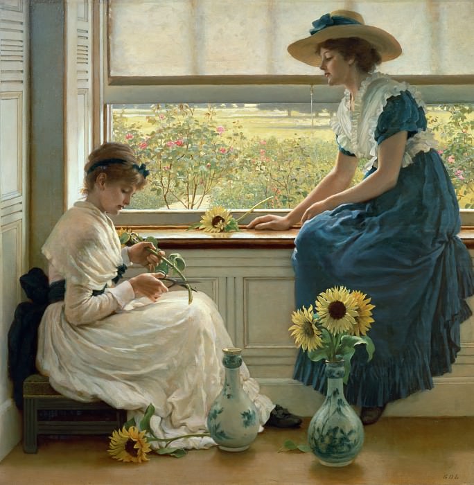 Sun and Moon Flowers. George Dunlop Leslie