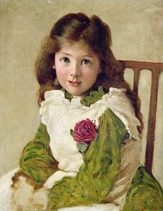Portrait of the Artists Daughter. George Dunlop Leslie