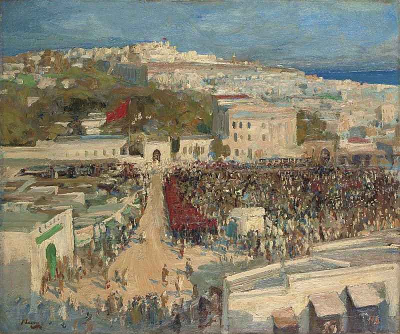 The Moorish Flag, Hoisted on the German Legation, Tangier 15th January 1920. Sir John Lavery