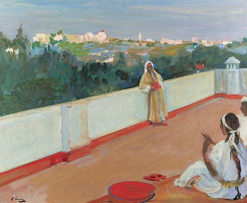 Evening on the House Top, Tangier. Sir John Lavery