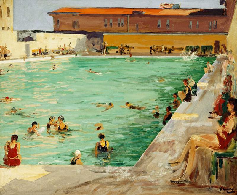 The Peoples Pool, Palm Beach. Sir John Lavery